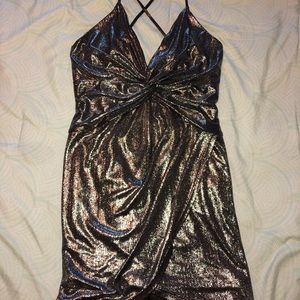 CHARCOAL/GREY MINI DRESS